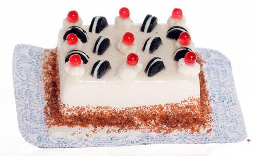 Dollhouse Miniature Sheet Cake with Cookies  by Falcon Miniatures