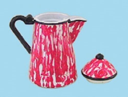 Dollhouse Miniature Coffee Pot, Flow Red