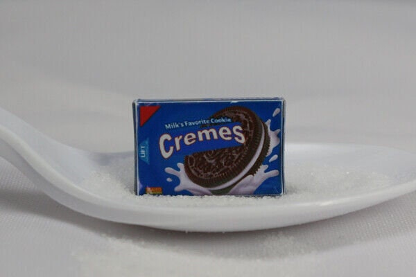 Dollhouse Miniature Cremes Sandwich Cookies  - Handcrafted