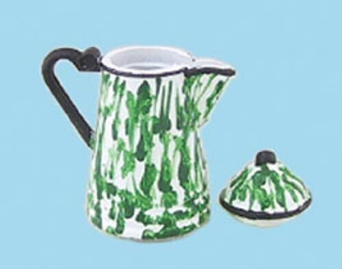 Dollhouse Miniature Coffee Pot, Flow Green