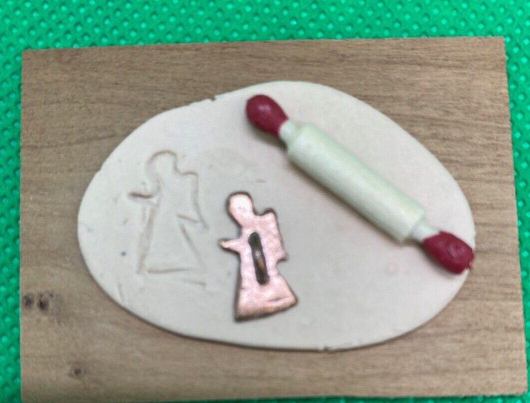 Handcrafted Dollhouse Miniature Making Sugar Cookies - Handcrafted