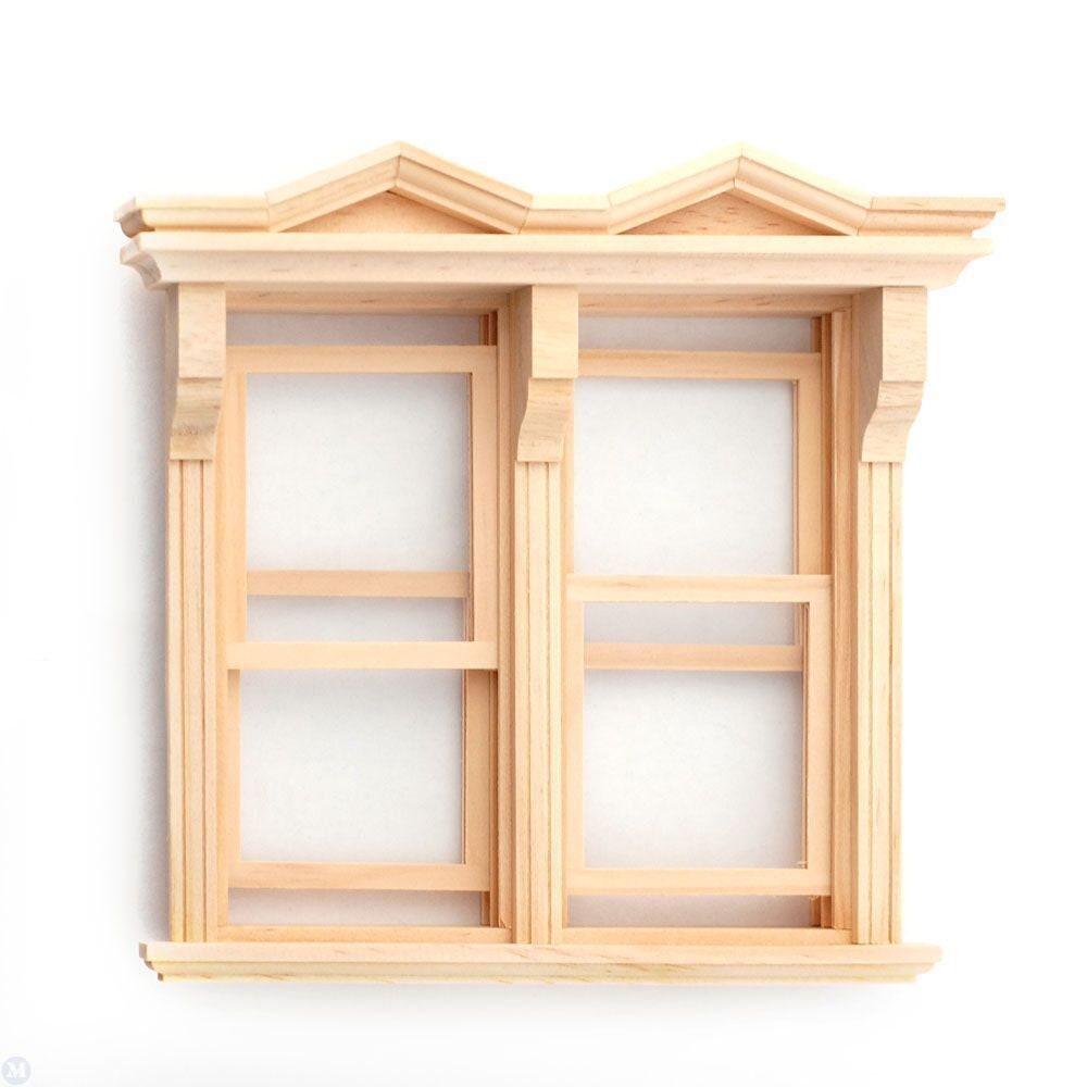 Dollhouse Miniature Victorian Side-by-Side Working Window
