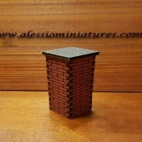 Dollhouse miniature large brick column