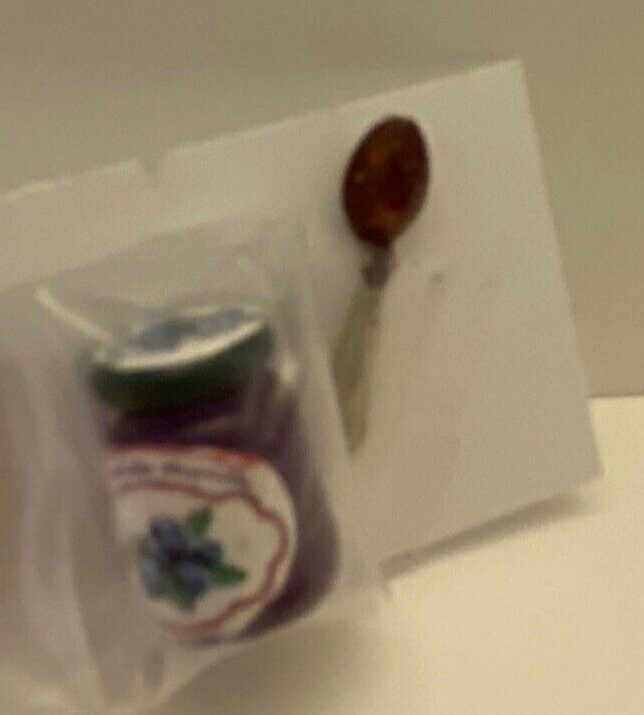 Dollhouse miniature handcrafted grape jelly set