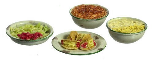 Dollhouse Miniature Taco Making Set by Falcon Miniatures