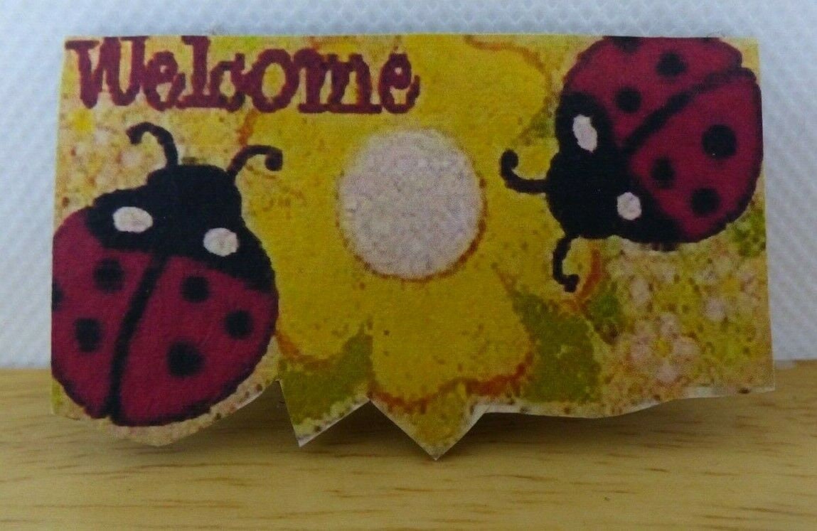 Miniature ladybug door mat