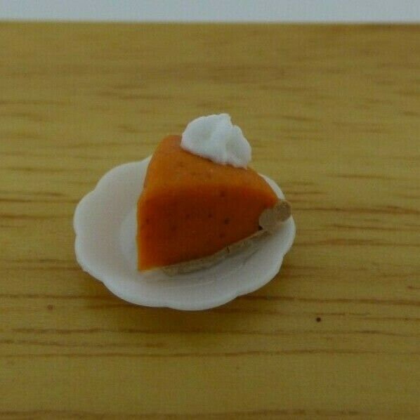 Miniature pumpkin pie slice
