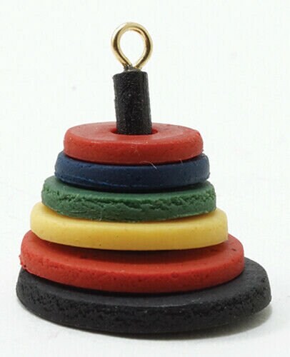 Dollhouse miniature wooden toy rings