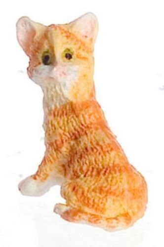 Dollhouse miniature orange kitten