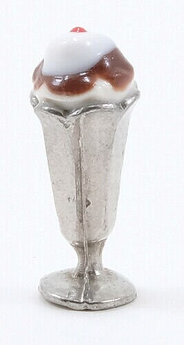 Dollhouse miniature filled sundae