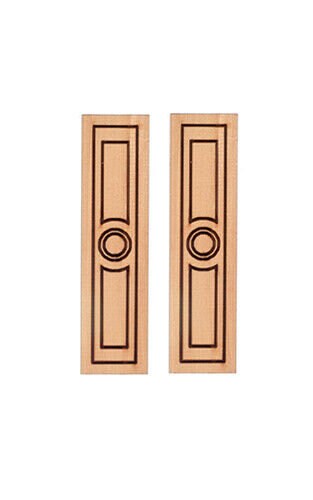 Shutters - circle center, 1 pair for dollhouse