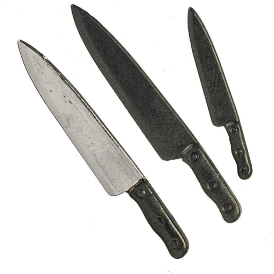 Dollhouse Miniature Set of 3 Knives