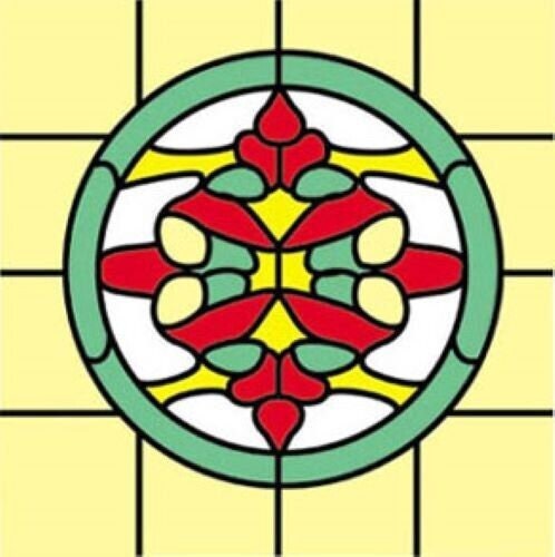 Dollhouse Miniature Simulated Stained Glass #14 Fits CLA75052/HW5052 Windows