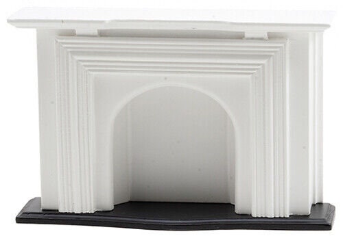 Dollhouse Miniature Standard White Fireplace
