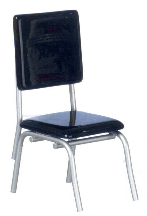 Dollhouse Miniature 1950's Chair in Black