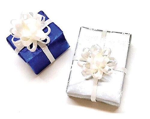 Dollhouse Miniature 2 Wrapped Chanukah Gifts
