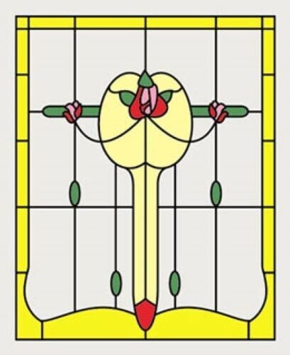 Dollhouse Miniature Simulated Stained Glass #25 Fits CLA75039/HW5039 Windows