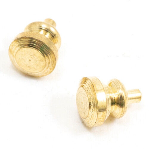 Dollhouse Miniature Brass Round Knobs, 6 pack
