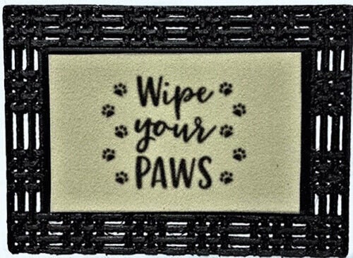 Dollhouse Miniature Door Mat - Wipe Your Paws