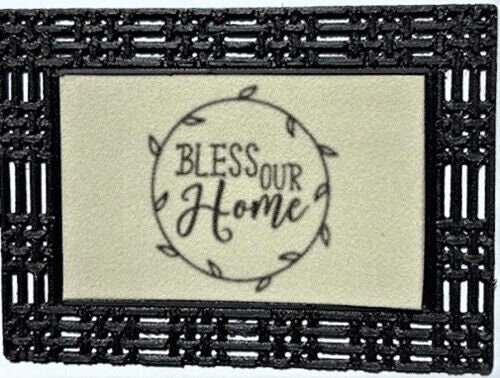 Dollhouse Miniature Door Mat - Bless Our Home