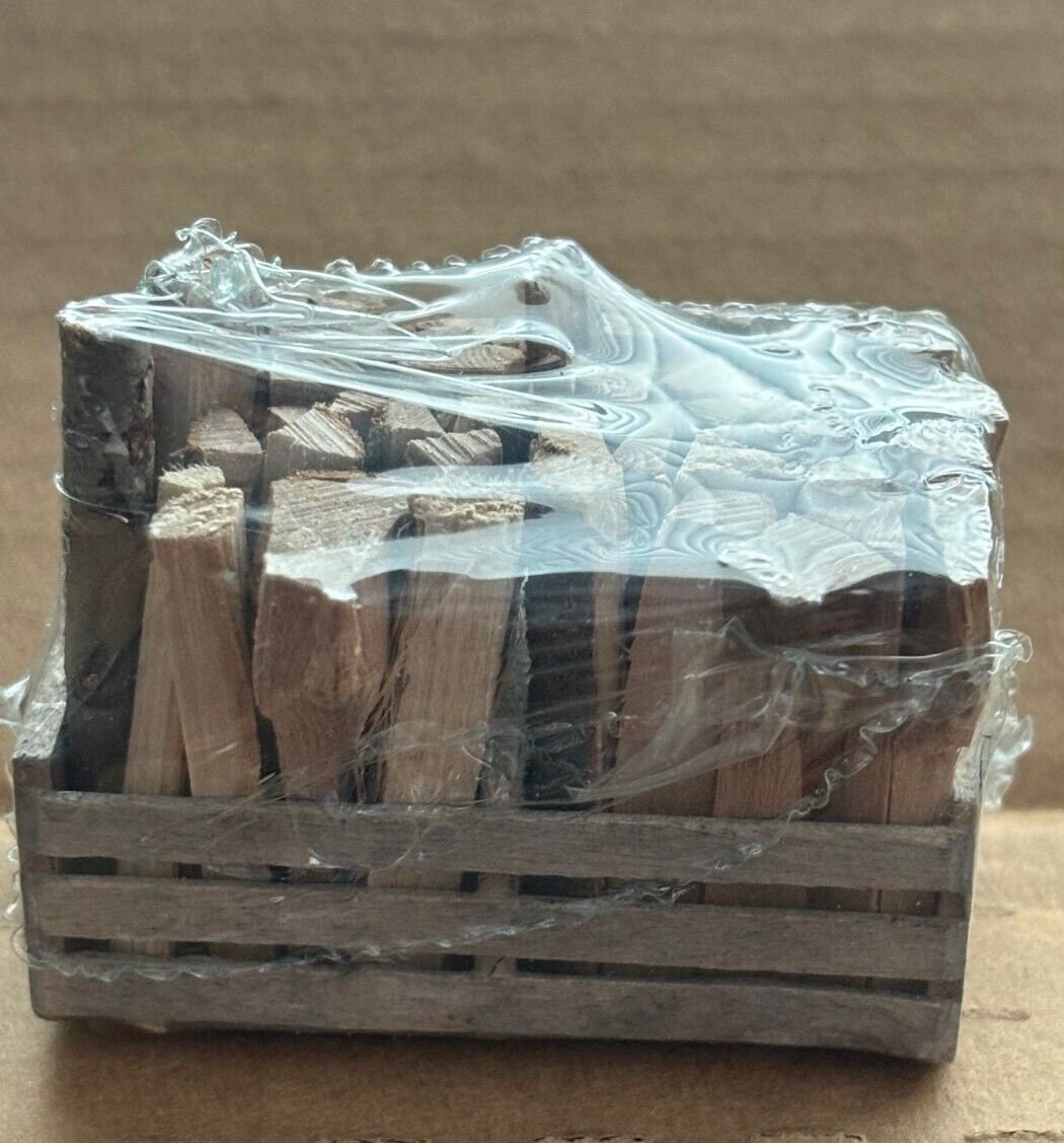 Dollhouse Miniature Box of Wood Handcrafted