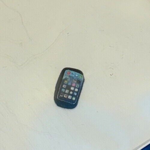 Dollhouse Miniature Black Cell Phone