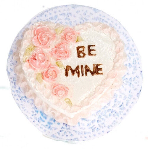 Dollhouse miniature be mine cake by falcon miniatures