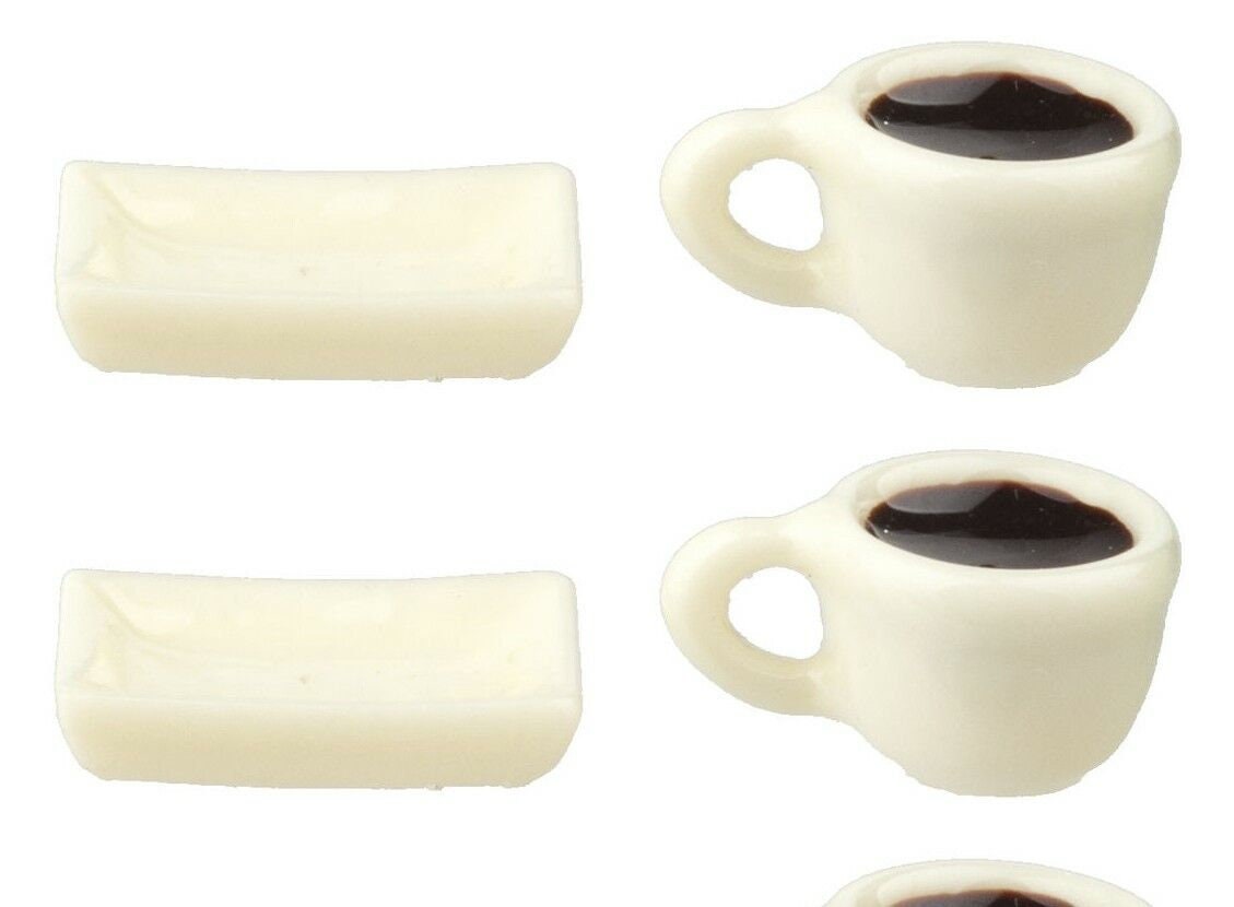 Dollhouse Miniature Coffee Break Set for 2