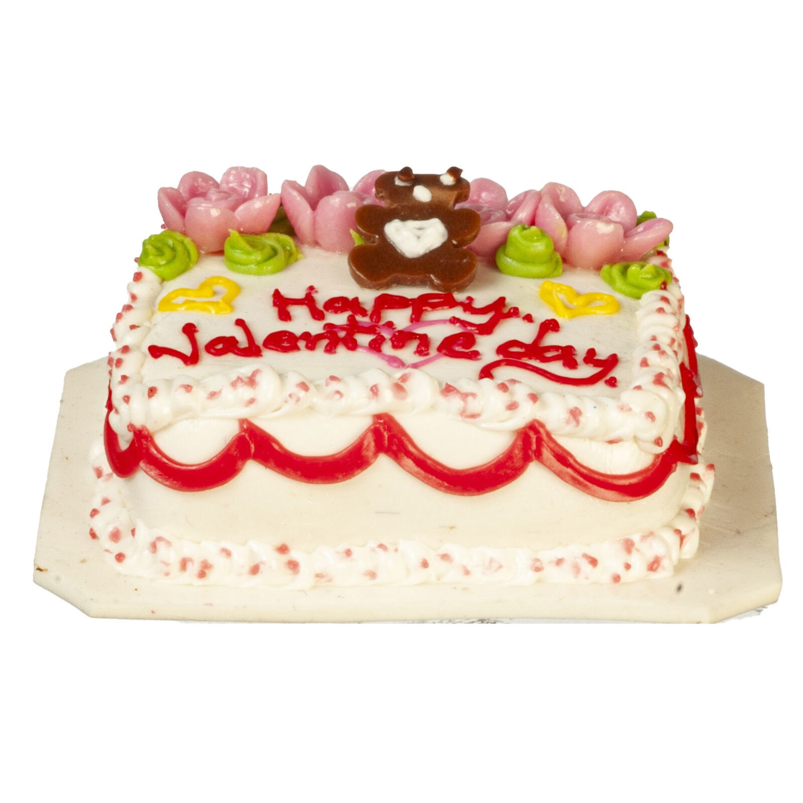 Dollhouse Miniature Happy Valentine Cake