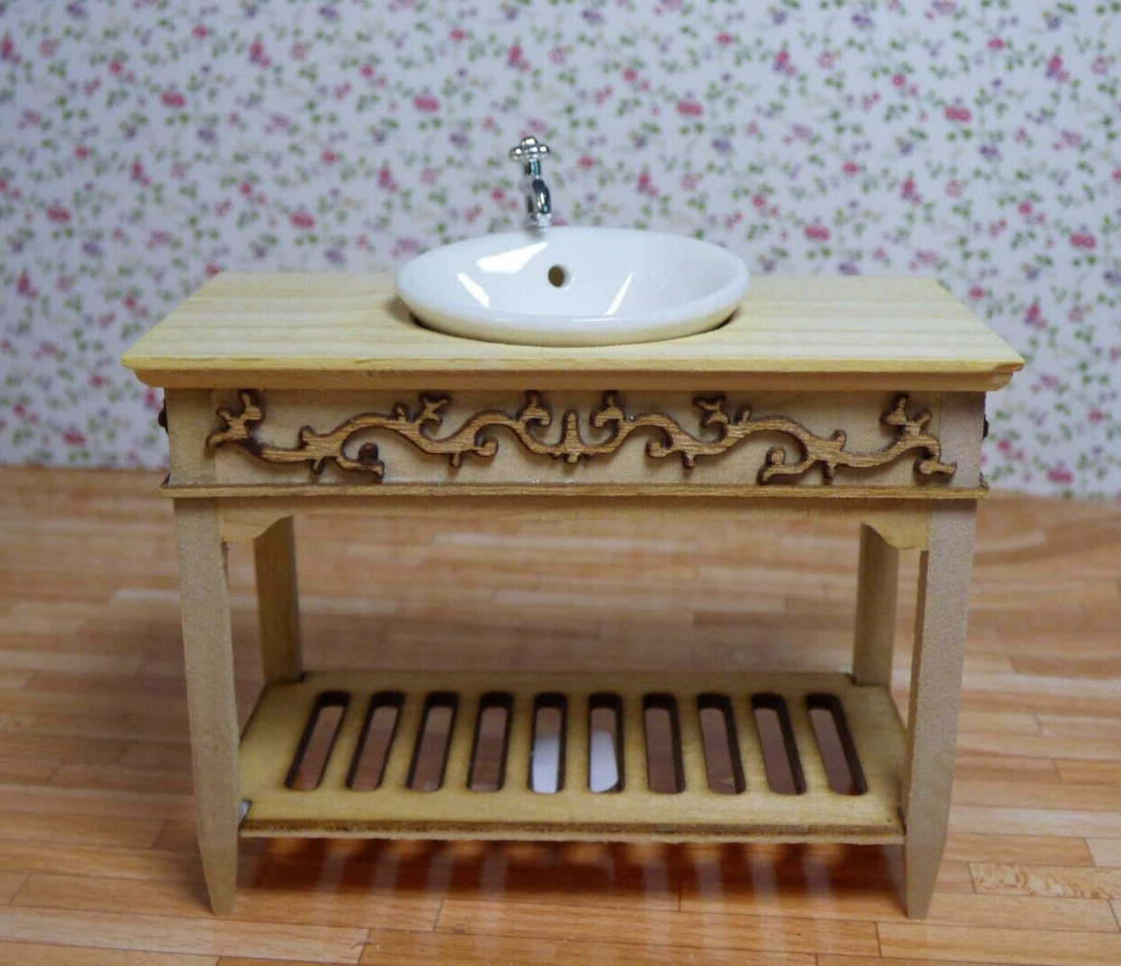 Dollhouse Miniature Unfinished Sink/Basin by JiaLi