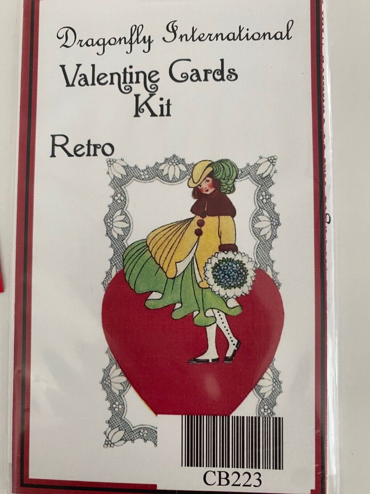 Dollhouse Miniature Retro Valentine Box and Cards - Kit