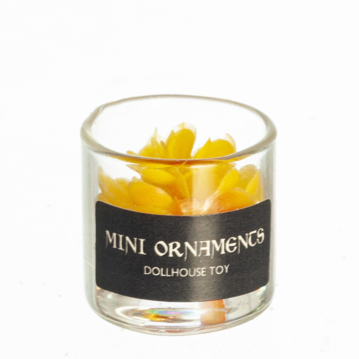 Dollhouse Miniature Yellow Flower in Jar