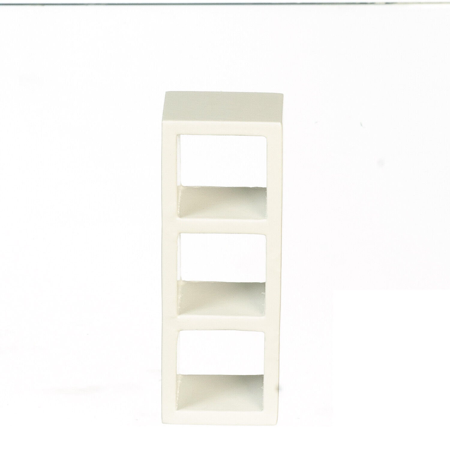 Dollhouse Miniature 3 Shelf Unit in White