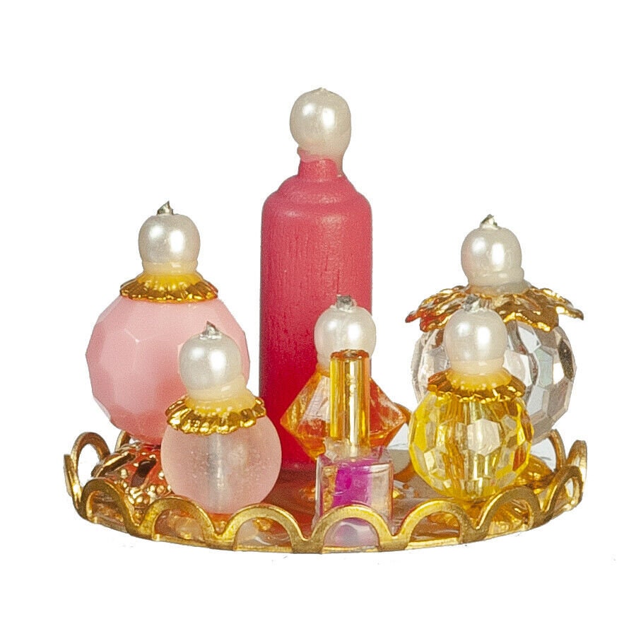 Dollhouse Miniature Perfume on Tray #B0494
