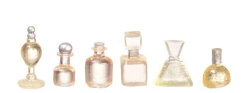 Dollhouse Miniature Assorted Bottles - 6 Yellow Pieces
