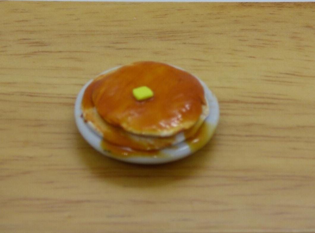 Dollhouse miniature pancakes handcrafted