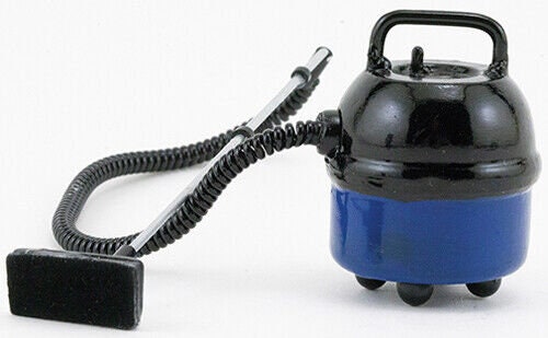 Dollhouse Miniature Portable Shop Vacuum Cleaner, Blue