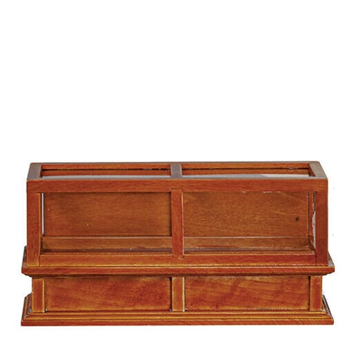 Dollhouse Miniature Store Display Case in Walnut