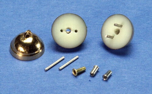 Dollhouse Miniature Brass Plug-In Ceiling Plate