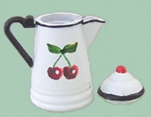 Dollhouse Miniature Coffee Pot with Cherries