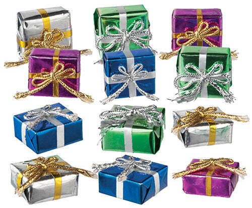 Dollhouse Miniature Wrapped Packaged Set of 12