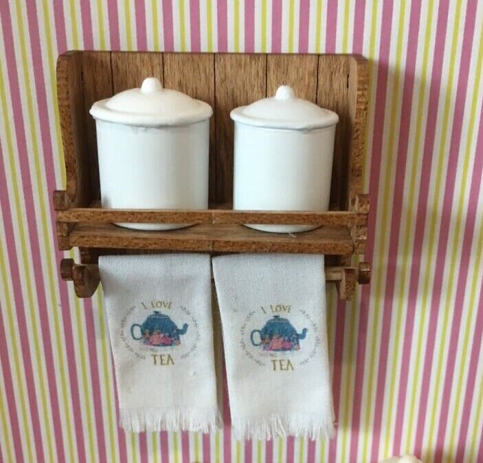 Dollhouse Miniature Canister Shelf Kit