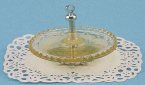 Dollhouse Miniature Tidbit Server, Amber, by Chrysnbon