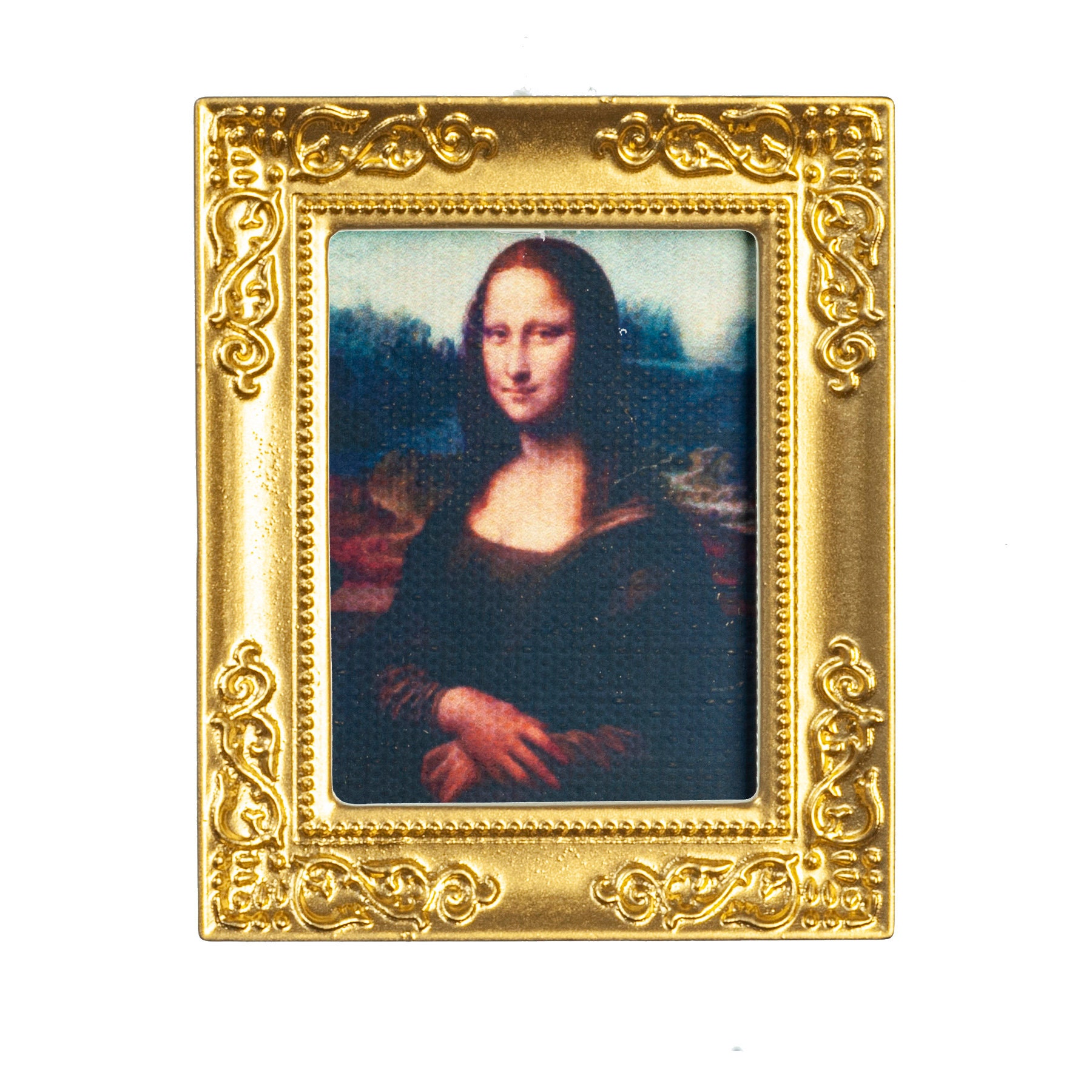 Dollhouse miniature mona lisa picture