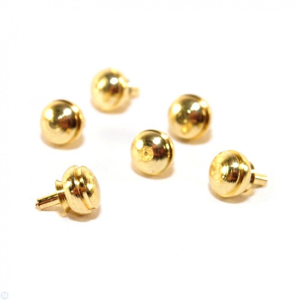Dollhouse miniature gold door knobs set of 6 by mini mundus