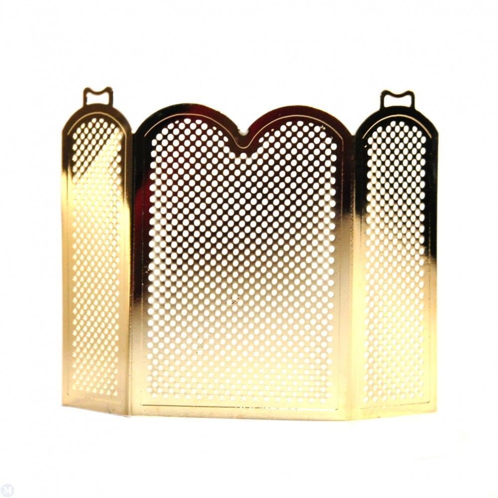 Mini mundus dollhouse brass firescreen