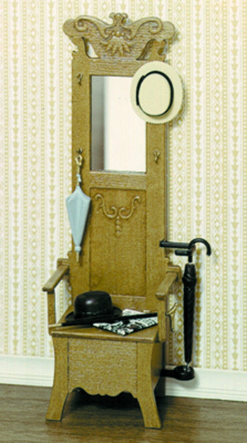 Dollhouse miniature hall stand kit by chrysnbon