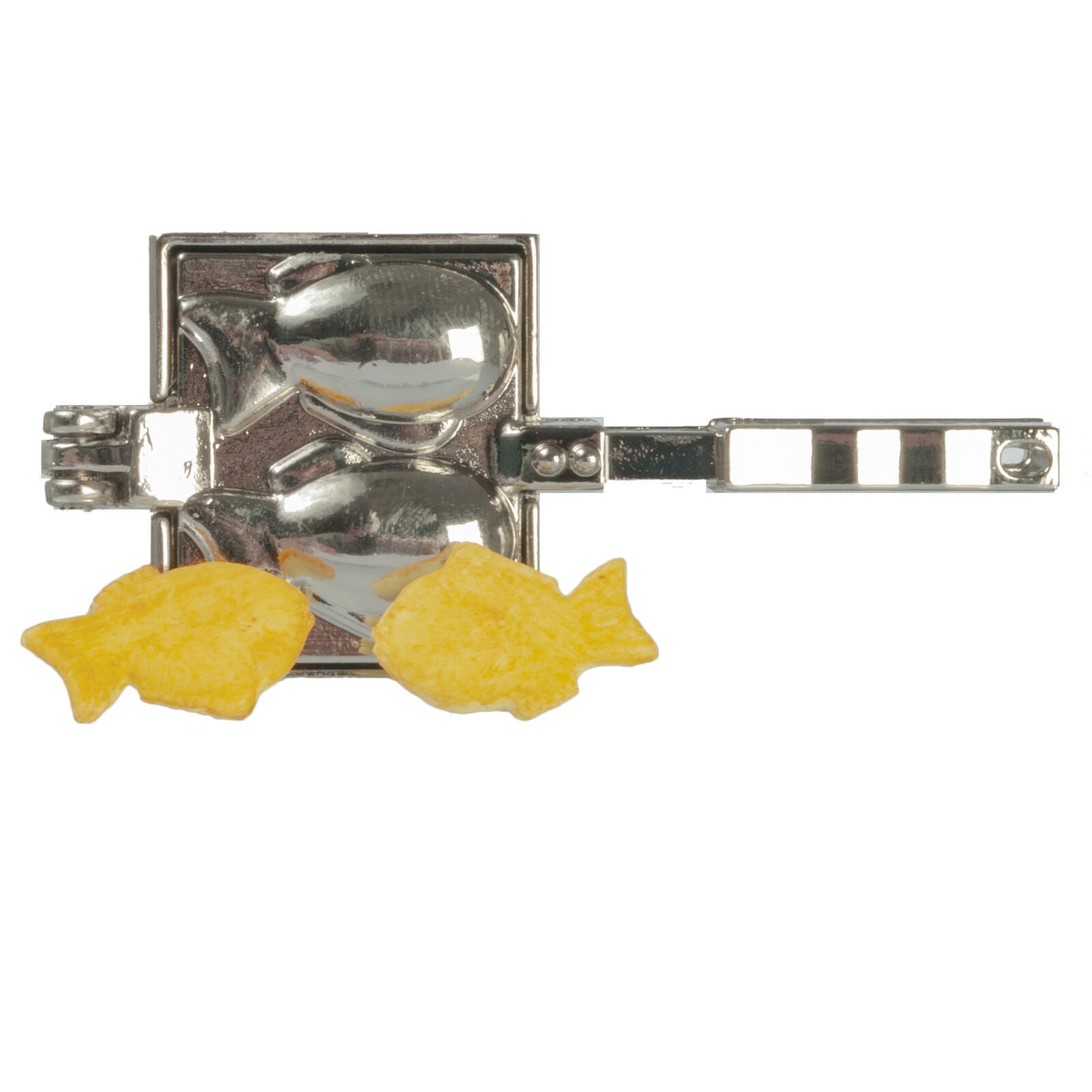Dollhouse miniature chrome fish poacher