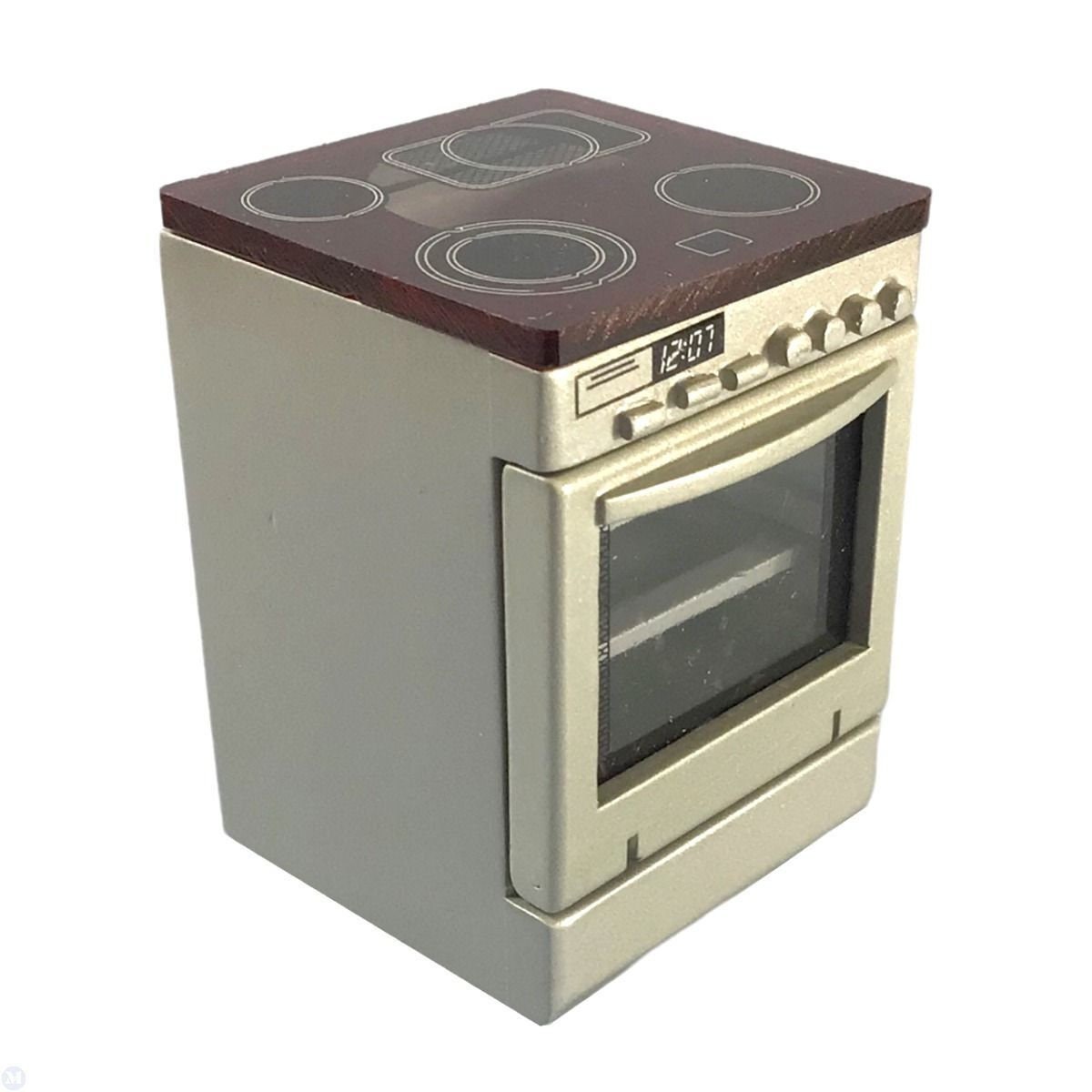 Dollhouse miniature silver "electric" cooker