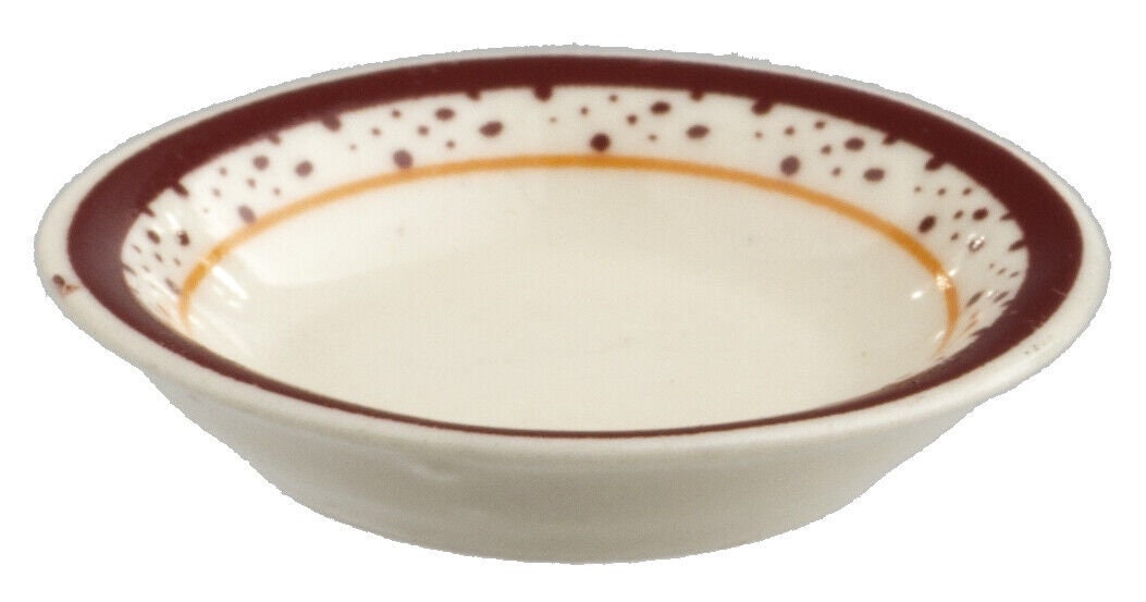 Dollhouse miniature large shallow bowl